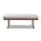 Baxton Studio Larisa Mid-Century Grayish Beige Upholstered Wood Bench 155-9303 - alternate 5